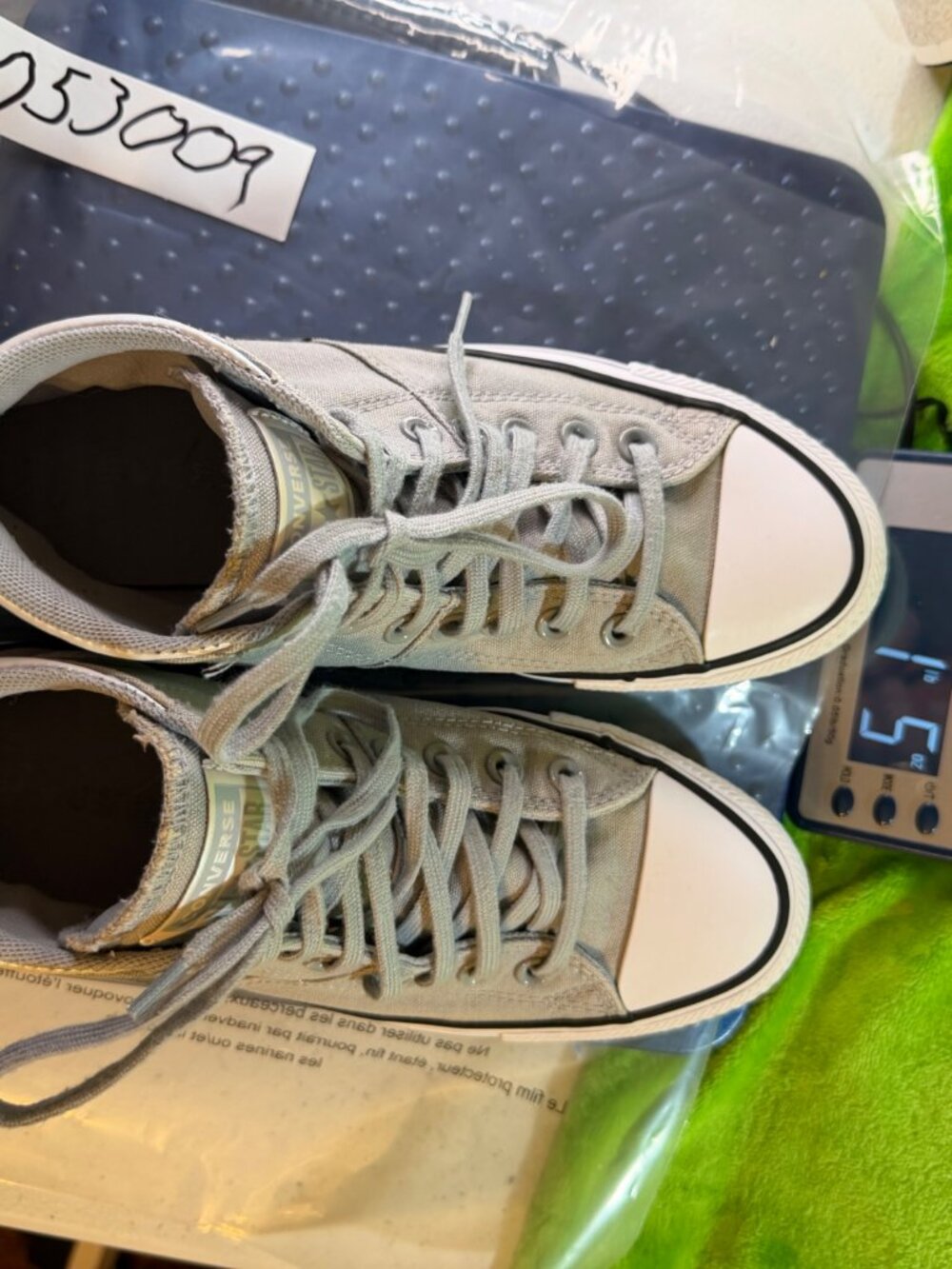 Converse Chuck Taylor All Star Hi Womens Sz 8.5 Grey Canvas - Picture 9 of 9